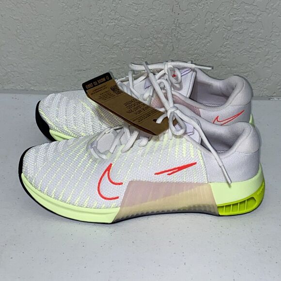 Nike Metcon 9 Women's Size 8.5 White Green CrossFit Training Shoes DZ2537-101 - Picture 4 of 8